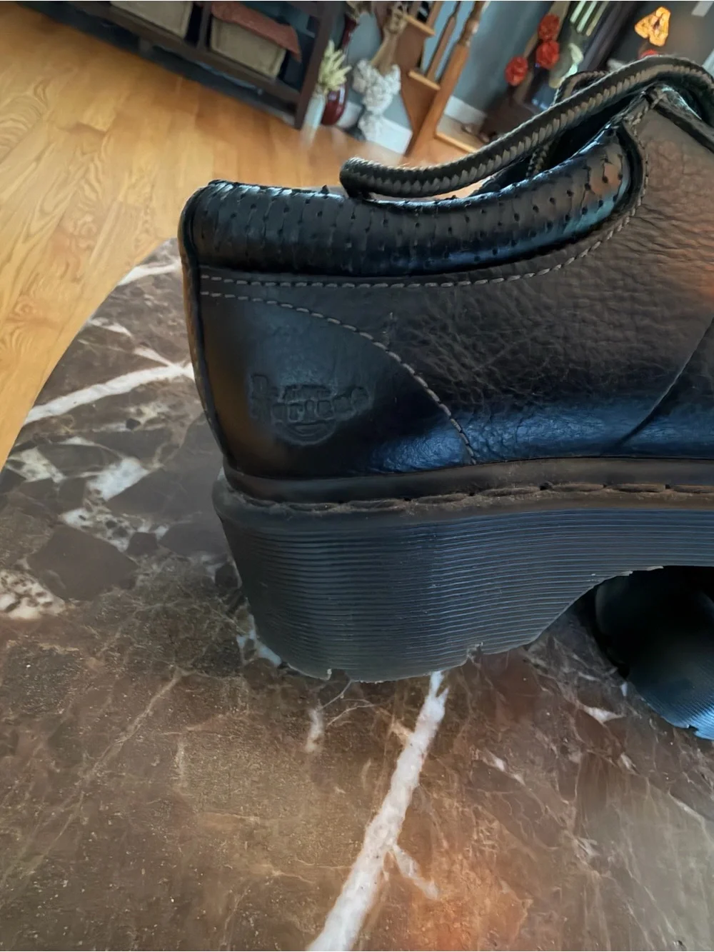 Dr. Martens Black Leather Lace-Up Oxfords